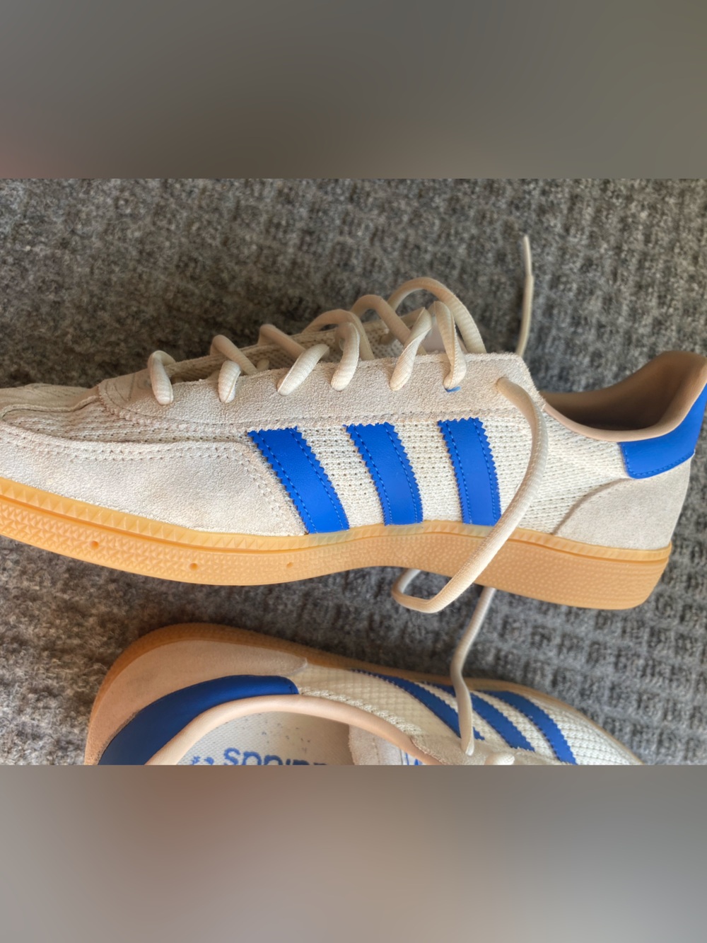 adidas Handball Spezial Men’s Sneakers Cream white/blue/sandstone - Picture 12 of 14